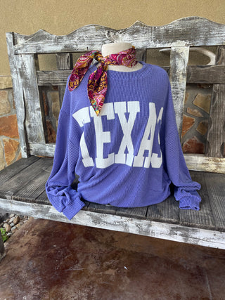 Texas Knit Sweater in Periwinkle