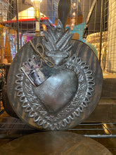 Load image into Gallery viewer, Flaming Sacred Heart Metal Art