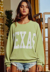 Texas Knit Sweater in Lime