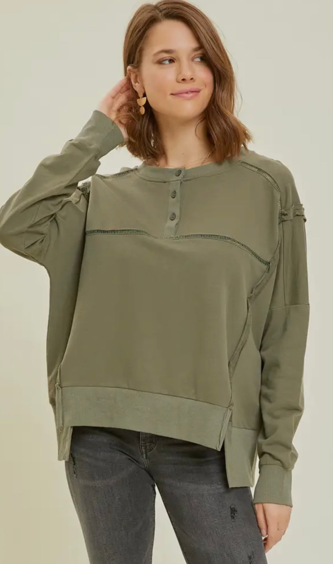 Anissa Top in Olive