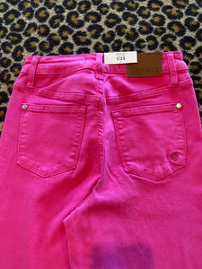 90s Straight Fit Judy Blue Jeans - Hot Pink