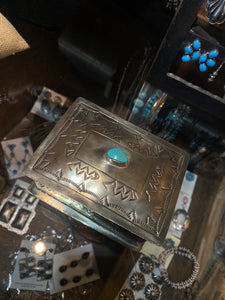 Stamped Box with Turquoise