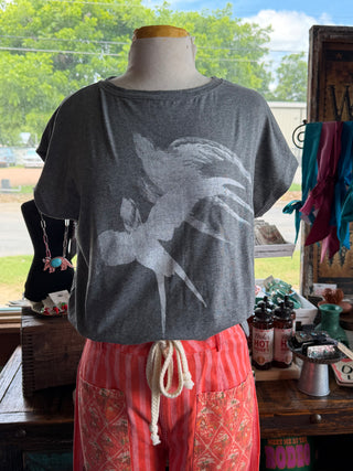 Swallow Grey Tee