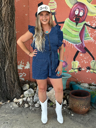 Beth Ann Denim Romper