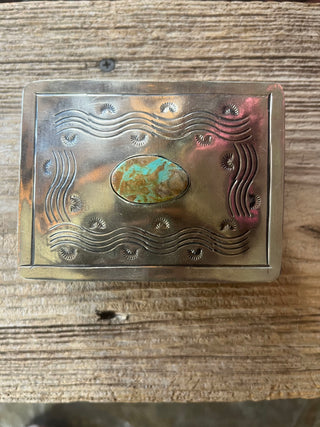 Desert River Stamped Turquoise Box
