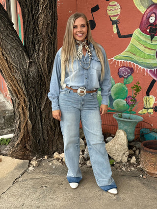 Magnolia Rae Frontier Denim Long Sleeve by Jaded Gypsy