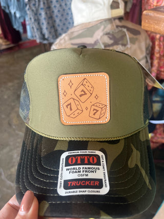 Lucky 7 Camo Trucker Cap