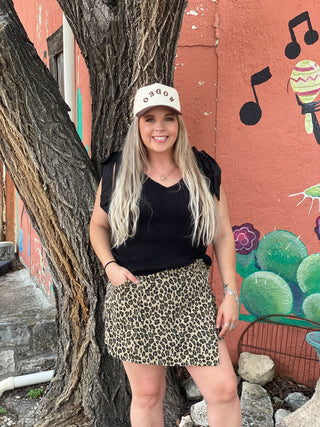 Roxy Leopard Wrap Skort