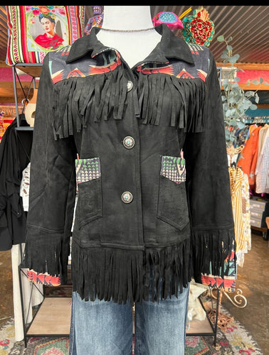 Bonnie Black Fringe Jacket