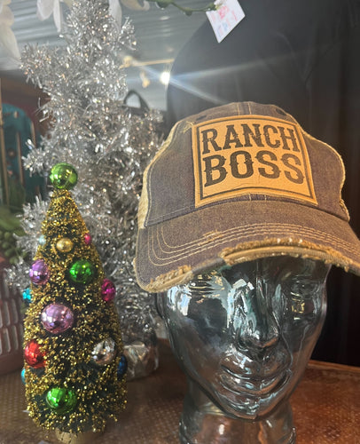 Vintage Distressed Denim Ranch Boss Cap