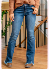 Load image into Gallery viewer, Dark Wash Destroyed Hem Jeans by Risen