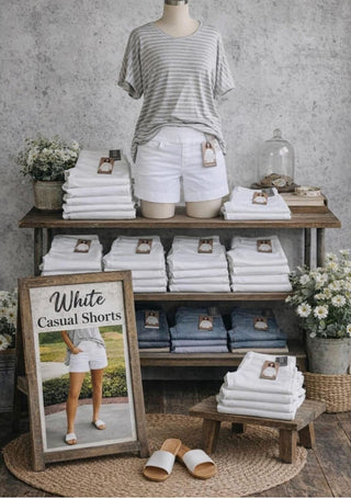 Rhonda Pull On White Short