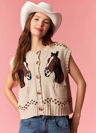 Horsing Around Knit Vest