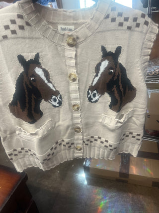Horsing Around Knit Vest