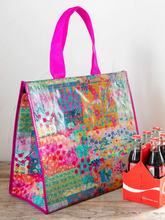 Load image into Gallery viewer, Watercolor Patchwork Insulated Cooler Tote