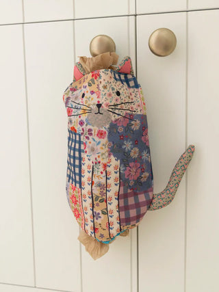 Patchwork Cat Plastic Bag Holder