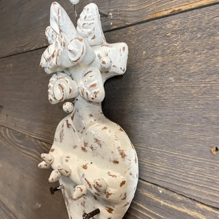 Kylene Sacred Heart Clay Cross Sculpture