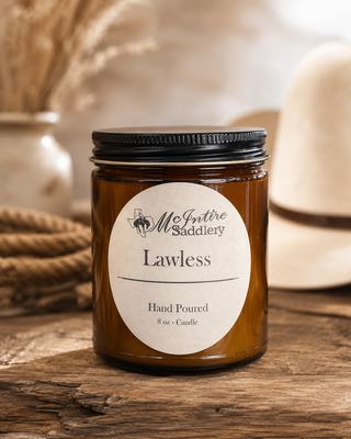 McIntire Saddlery Amber Glass Jar Candle - 8 oz