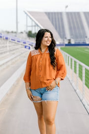 The Jane Top  Burnt Orange by Layerz Clothing