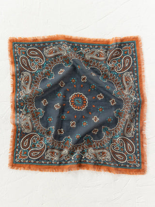 Classic Charcoal Printed Cotton Bandana