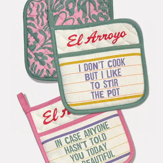 Stir the Pot Marquee Pot Holders - Set of 2