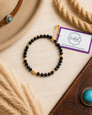Midnight Coal Crystals Bracelet