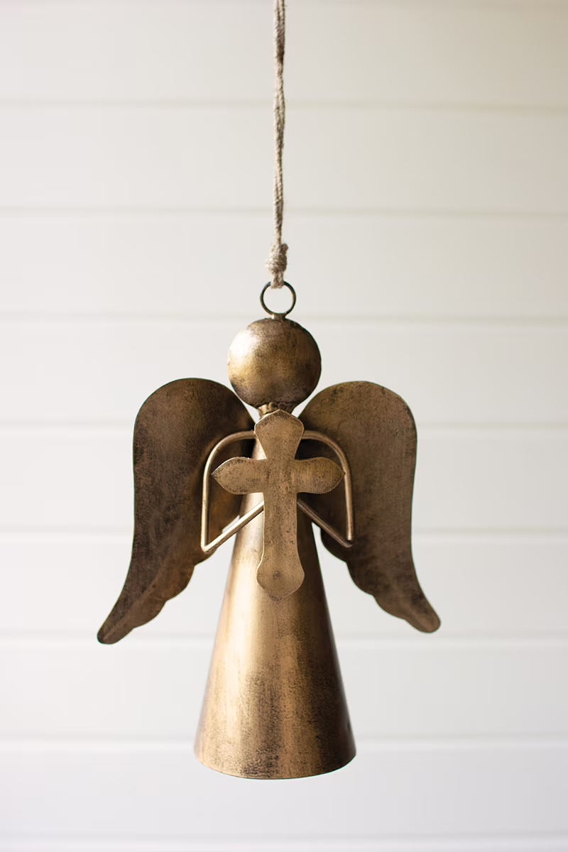 Antique Brass Angel Door Hanger