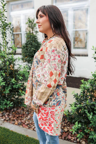 Nina Crimson Sky Top by Layerz Clothing