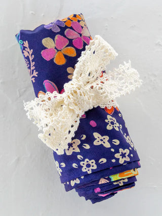Navy Floral Bouquet Pillowcase