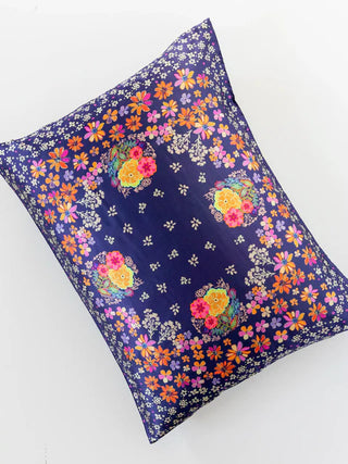Navy Floral Bouquet Pillowcase