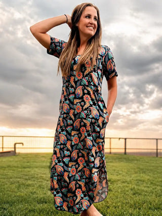 Painted Bloom Maxi Dress