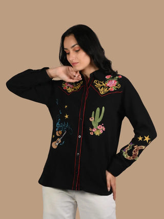 Paloma Midnight Bloom Blouse