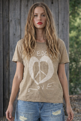 Peace & Love Moon Dance Tee by Jaded Gypsy