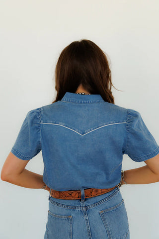 Snap Dolly Denim Top