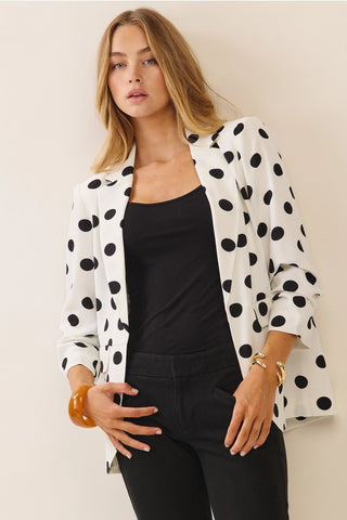 Annie Pearl Polka Blazer Top