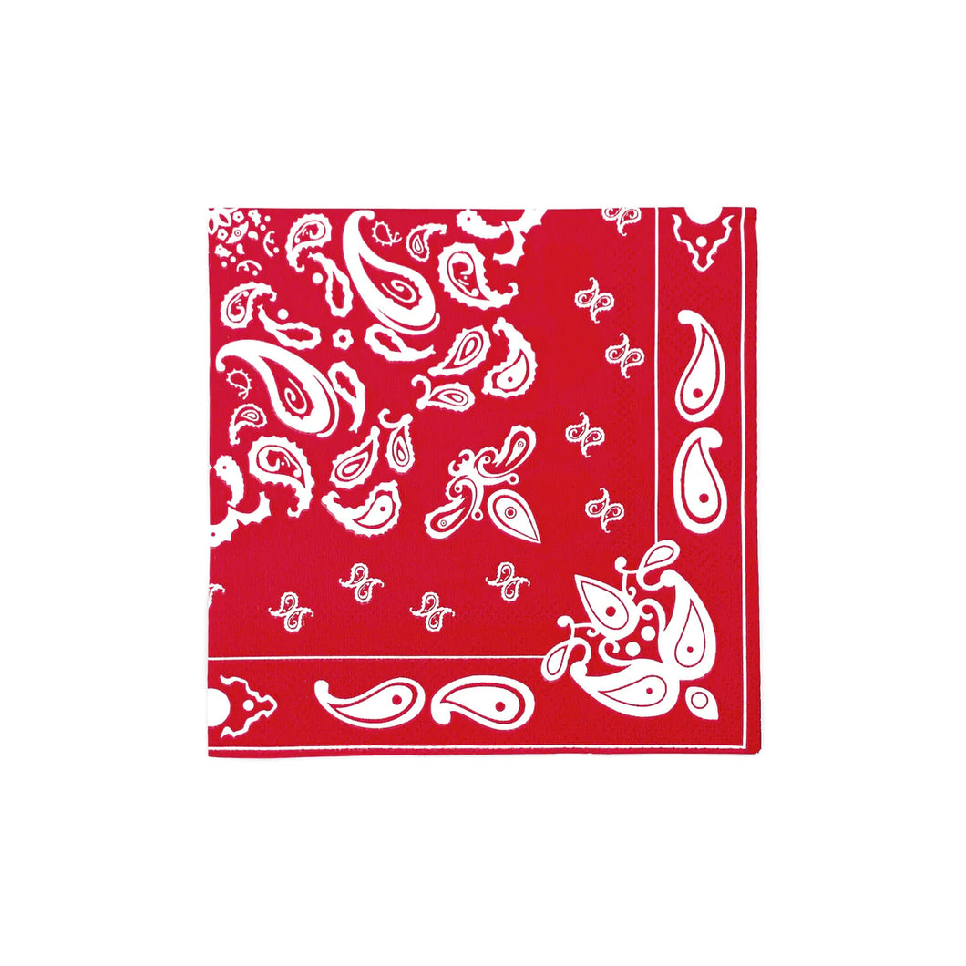 Red Bandana Cocktail Napkins