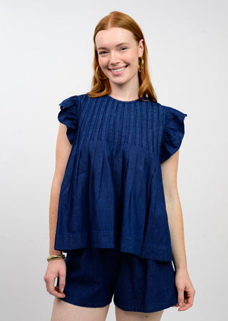 Rio Indigo Denim Top by Ivy Jane