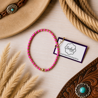 Rosé Pink Luster Beaded Bracelet