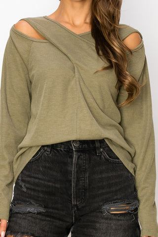 Rowan Olive Crossover Top