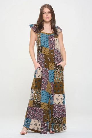 Gypsy Patchwork Maxi Jumpsuit