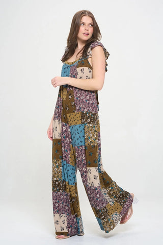 Gypsy Patchwork Maxi Jumpsuit