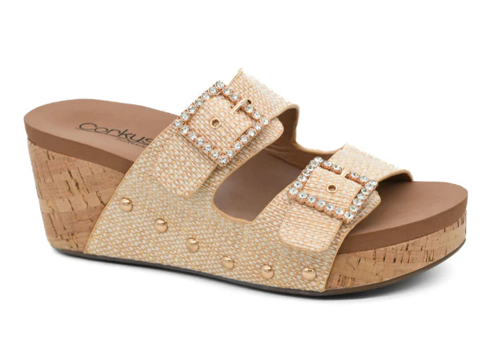 Raffia Main Squeeze Sandals by Corkys