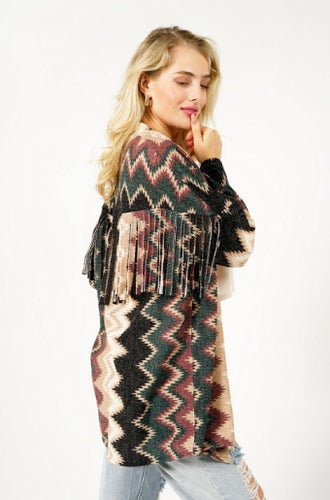 Valencia Fringe Cardigan