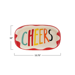 Stoneware Cheers Platter