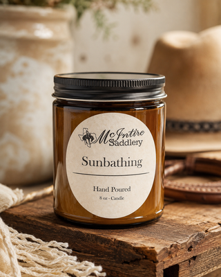 McIntire Saddlery Amber Glass Jar Candle - 8 oz