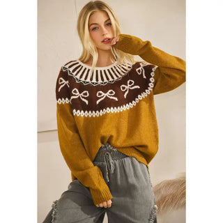 Rustic Chalet Bow Sweater