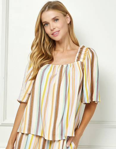 Multi Color Striped Top