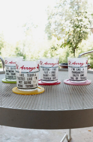 Tequila Sunrise Sign Acrylic Cups - Set of 4