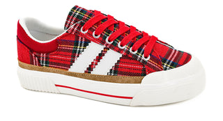 Thats Her Red Plaid Sneakers by Corkys