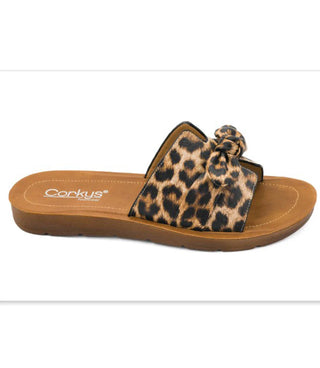 Too Cute Leopard Sandals by Corkys